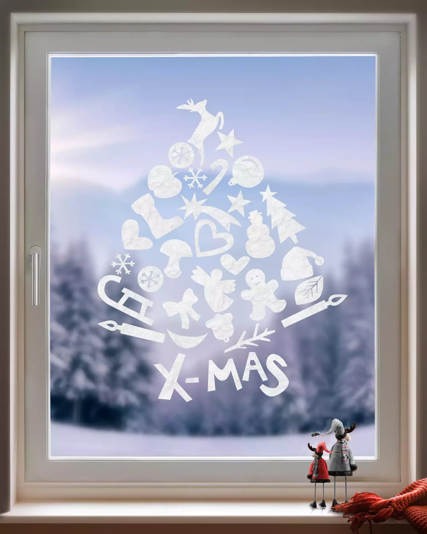 X-MAS Varia - Fensterdekoration fΓΌr Weihnachten - Gecko in the Box